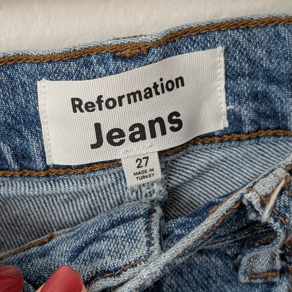Reformation Liza Ultra High Rise Straight Jeans in Malta Size 27 - Picture 2 of 13